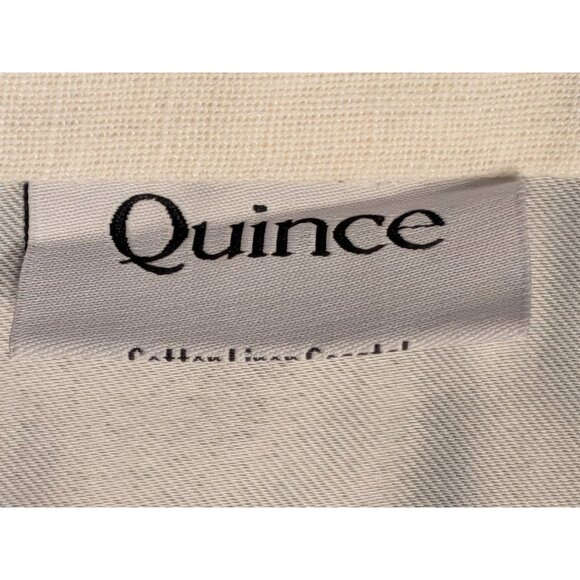 Quince Coastal Stripe Linen Cotton Curtain Size: 48x108 Ivory/Natural 2 Panels - Picture 4 of 8